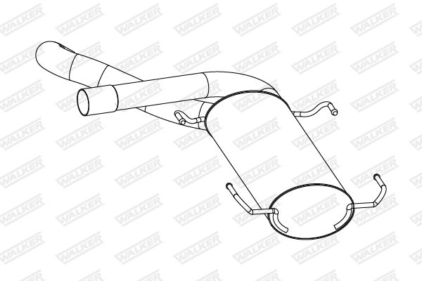 WALKER 24307 Rear Muffler