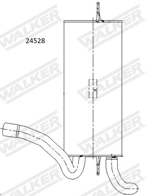 WALKER 24528 Rear Muffler