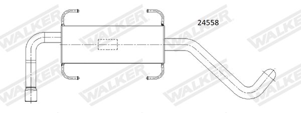 WALKER 24558 Rear Muffler