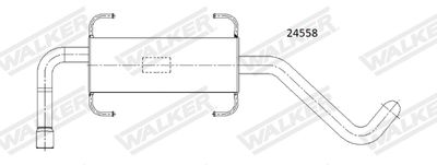 Rear Muffler WALKER 24558