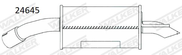 WALKER 24645 Rear Muffler