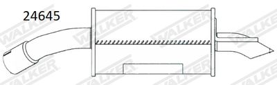 Rear Muffler WALKER 24645