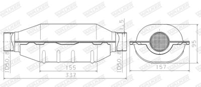 Catalytic Converter, universal WALKER 66923