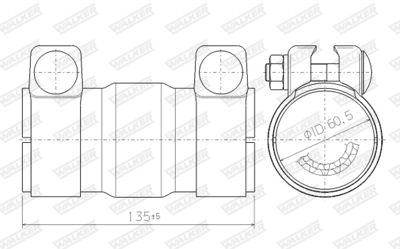 Catalytic Converter, universal WALKER 69007