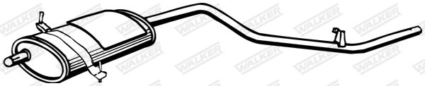 WALKER 70298 Centre Muffler