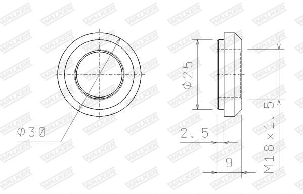 WALKER 80433 Nut, exhaust manifold