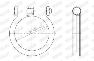 Clamping Piece, exhaust system WALKER 81841