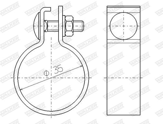 WALKER 81905 Clamping Piece, exhaust system