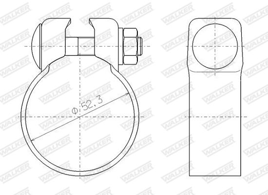 WALKER 81988 Clamping Piece, exhaust system