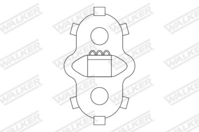 Rubber Strip, exhaust system WALKER 82786