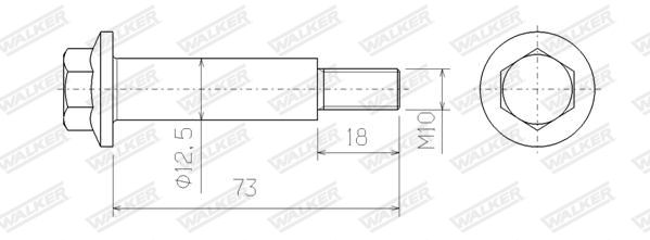 WALKER 83149 Bolt, exhaust system