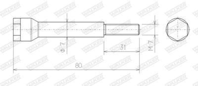 Bolt, exhaust system WALKER 83164