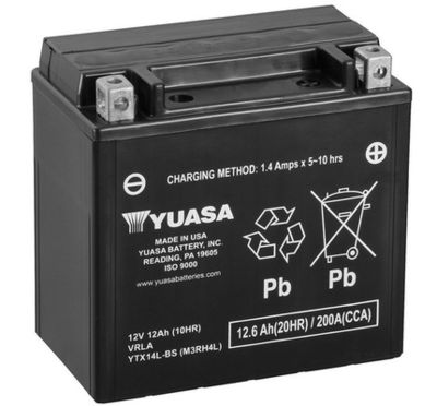 Starter Battery YUASA YTX14L-BS