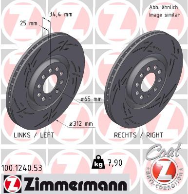 Brake Disc ZIMMERMANN 100.1240.53
