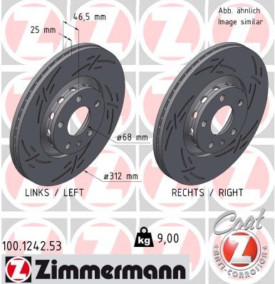 ZIMMERMANN 100.1242.53 Brake Disc