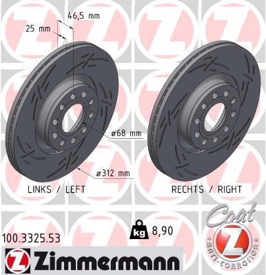 ZIMMERMANN 100.3325.53 Brake Disc