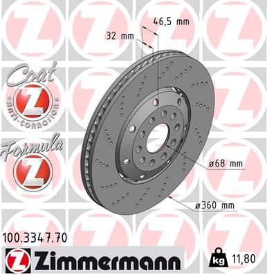 ZIMMERMANN 100.3347.70 Brake Disc