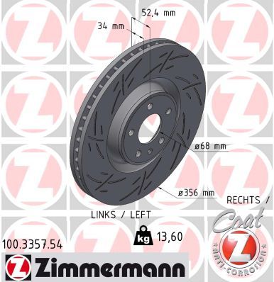 Brake Disc ZIMMERMANN 100.3357.54