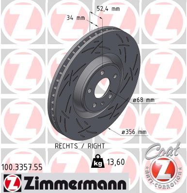 Brake Disc ZIMMERMANN 100.3357.55