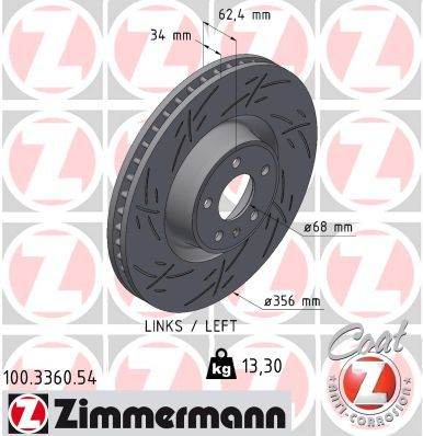 ZIMMERMANN 100.3360.54 Brake Disc