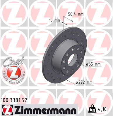 ZIMMERMANN 100.3381.52 Brake Disc