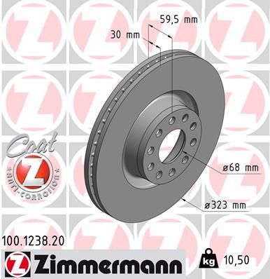 ZIMMERMANN 100.1238.20 Brake Disc
