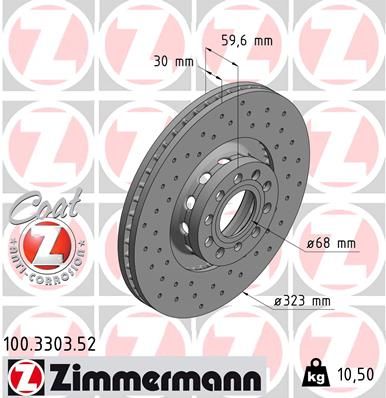ZIMMERMANN 100.3303.52 Brake Disc