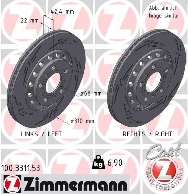 ZIMMERMANN 100.3311.53 Brake Disc