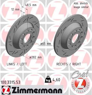 ZIMMERMANN 100.3315.53 Brake Disc