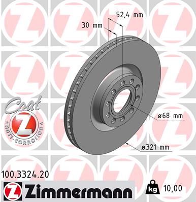ZIMMERMANN 100.3324.20 Brake Disc