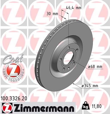 ZIMMERMANN 100.3326.20 Brake Disc