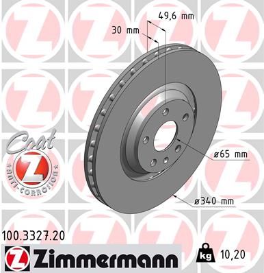 ZIMMERMANN 100.3327.20 Brake Disc