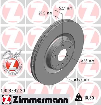 ZIMMERMANN 100.3332.20 Brake Disc