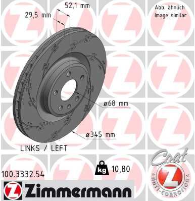 ZIMMERMANN 100.3332.54 Brake Disc