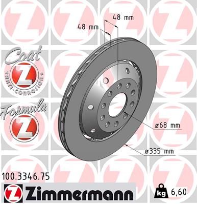 ZIMMERMANN 100.3346.75 Brake Disc