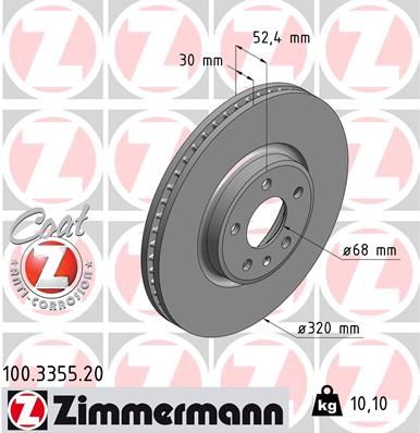 ZIMMERMANN 100.3355.20 Brake Disc