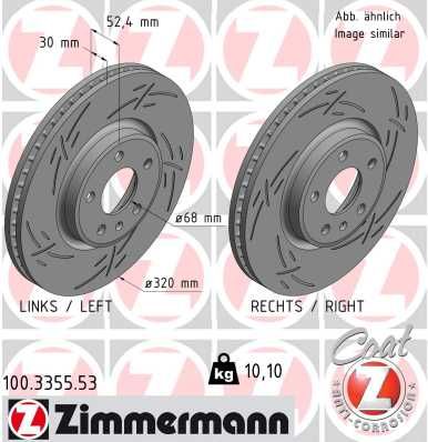 ZIMMERMANN 100.3355.53 Brake Disc