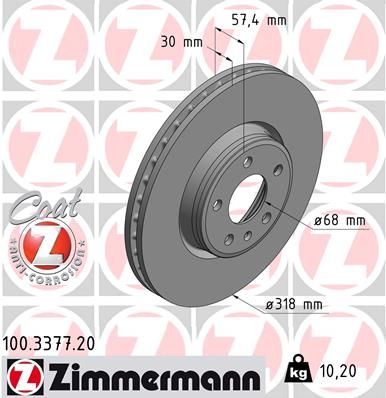 ZIMMERMANN 100.3377.20 Brake Disc