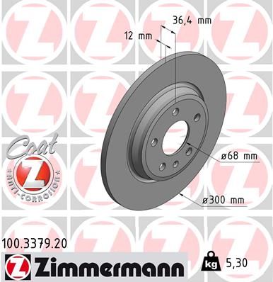 ZIMMERMANN 100.3379.20 Brake Disc