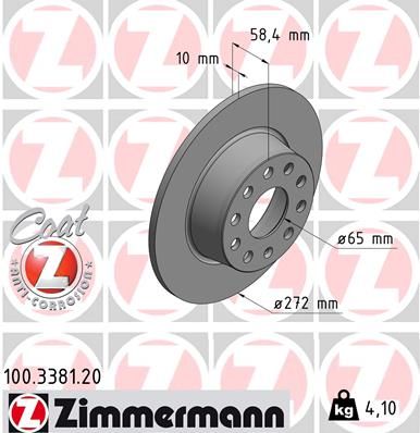 ZIMMERMANN 100.3381.20 Brake Disc