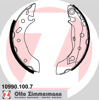 Brake Shoe Set ZIMMERMANN 10990.100.7