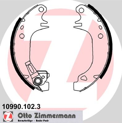 Brake Shoe Set ZIMMERMANN 10990.102.3