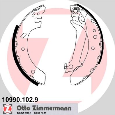 ZIMMERMANN 10990.102.9 Brake Shoe Set