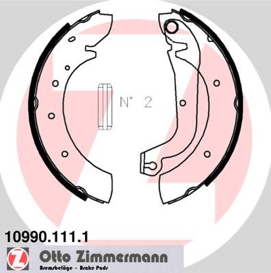 ZIMMERMANN 10990.111.1 Brake Shoe Set