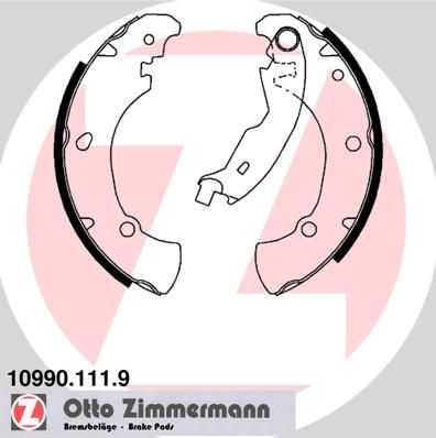 Brake Shoe Set ZIMMERMANN 10990.111.9
