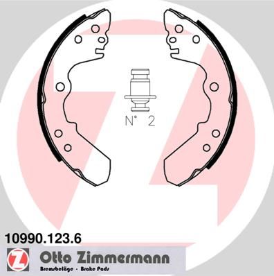 ZIMMERMANN 10990.123.6 Brake Shoe Set