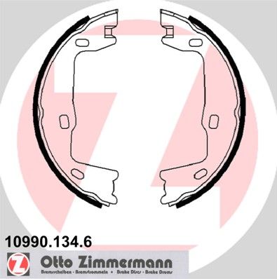 ZIMMERMANN 10990.134.6 Brake Shoe Set, parking brake