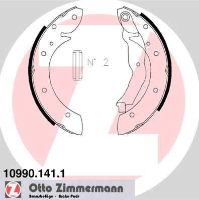 ZIMMERMANN 10990.141.1 Brake Shoe Set