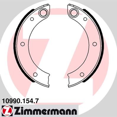 Brake Shoe Set, parking brake ZIMMERMANN 10990.154.7