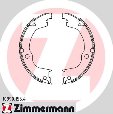 ZIMMERMANN 10990.155.4 Brake Shoe Set, parking brake